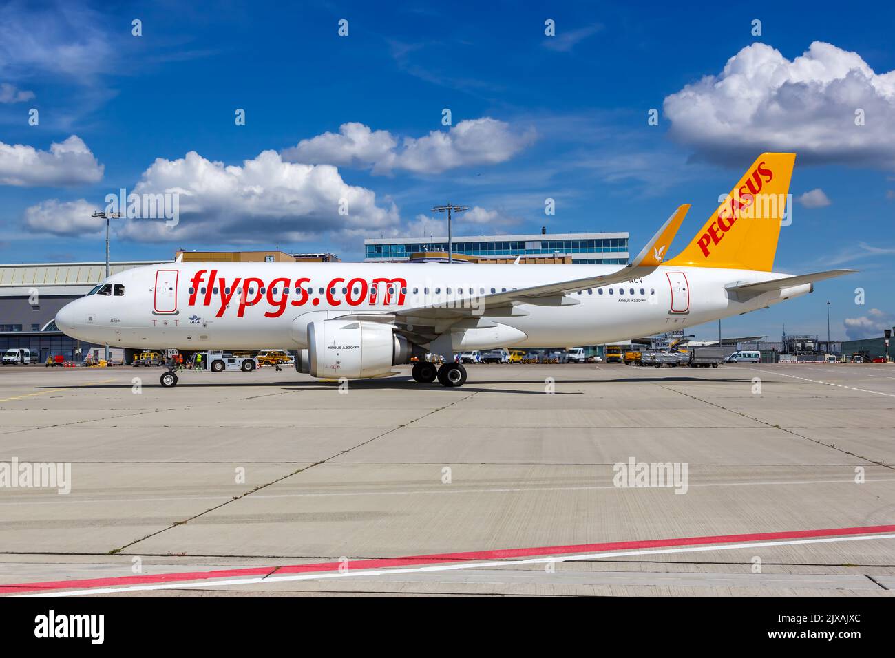 Stuttgart, Germany - July 9, 2022: Pegasus Airbus A320neo airplane at ...