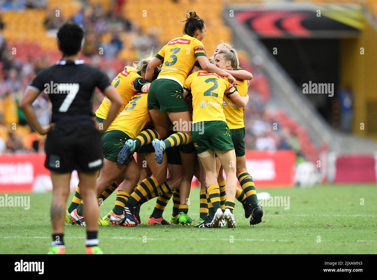 The Australian Jillaroos Celebrate Winning The Womens Rugby League World Cup Final Match