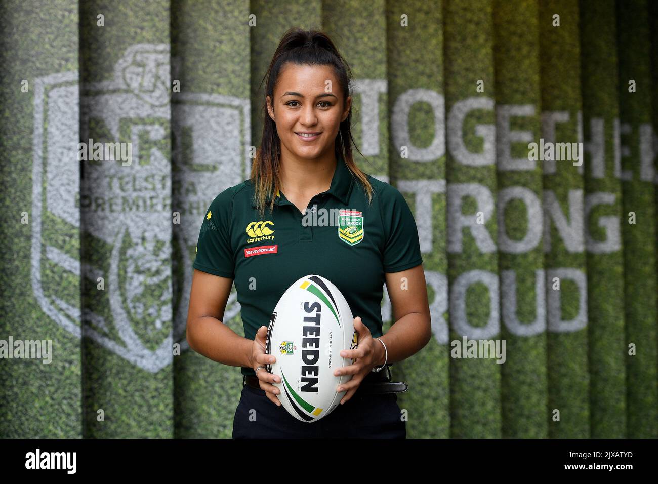 Australian Jillaroos rugby league player Corban McGregor poses for a photograph at the announcement of the NRL Womens Program in Sydney, Wednesday, December 6, 2017