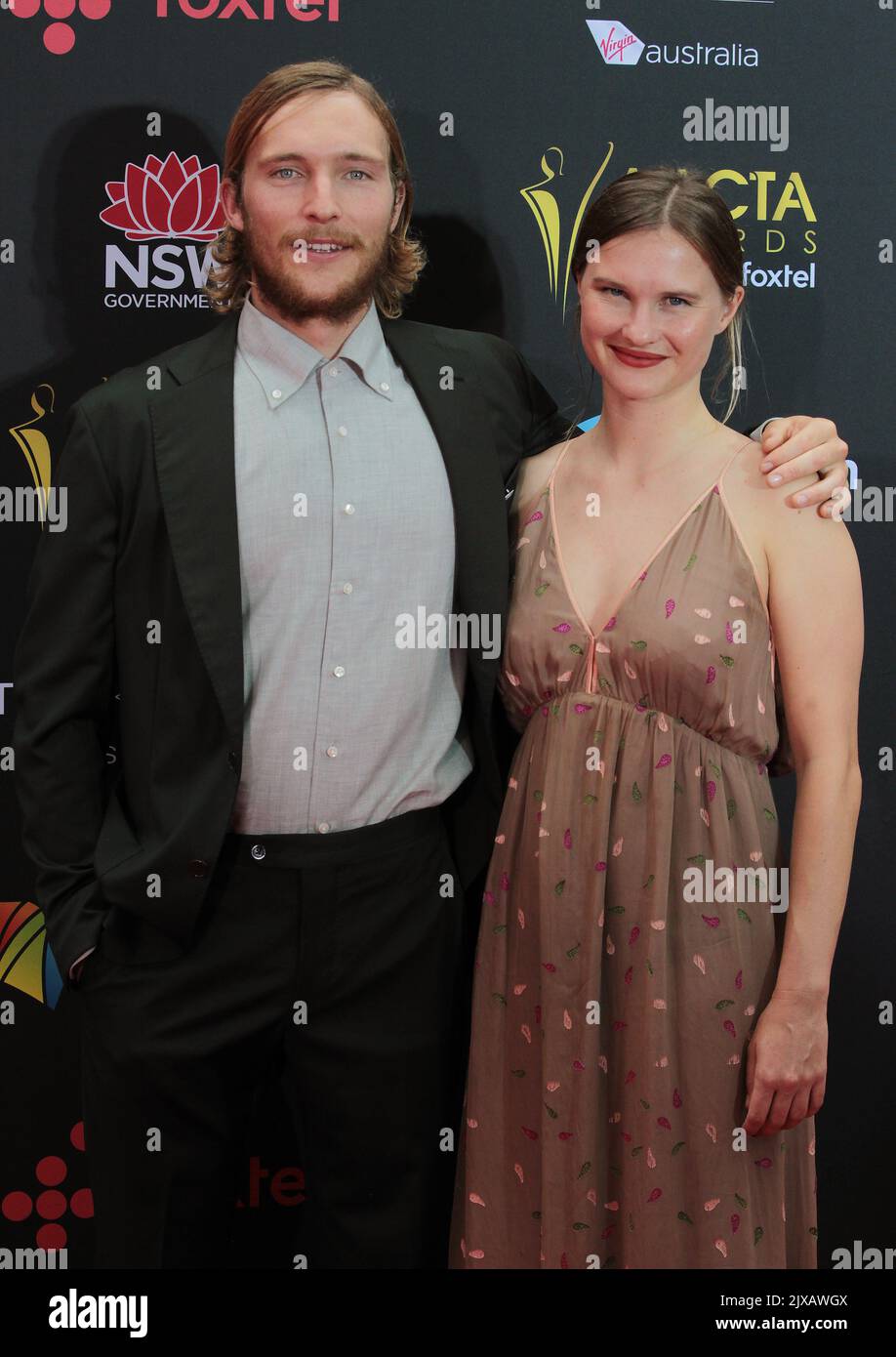 Sean Keenan and his sister Lily Keenan arrive at The Australian Academy