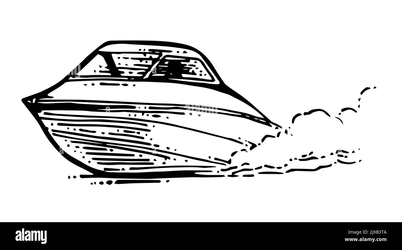 Motor boat drawing hires stock photography and images Alamy