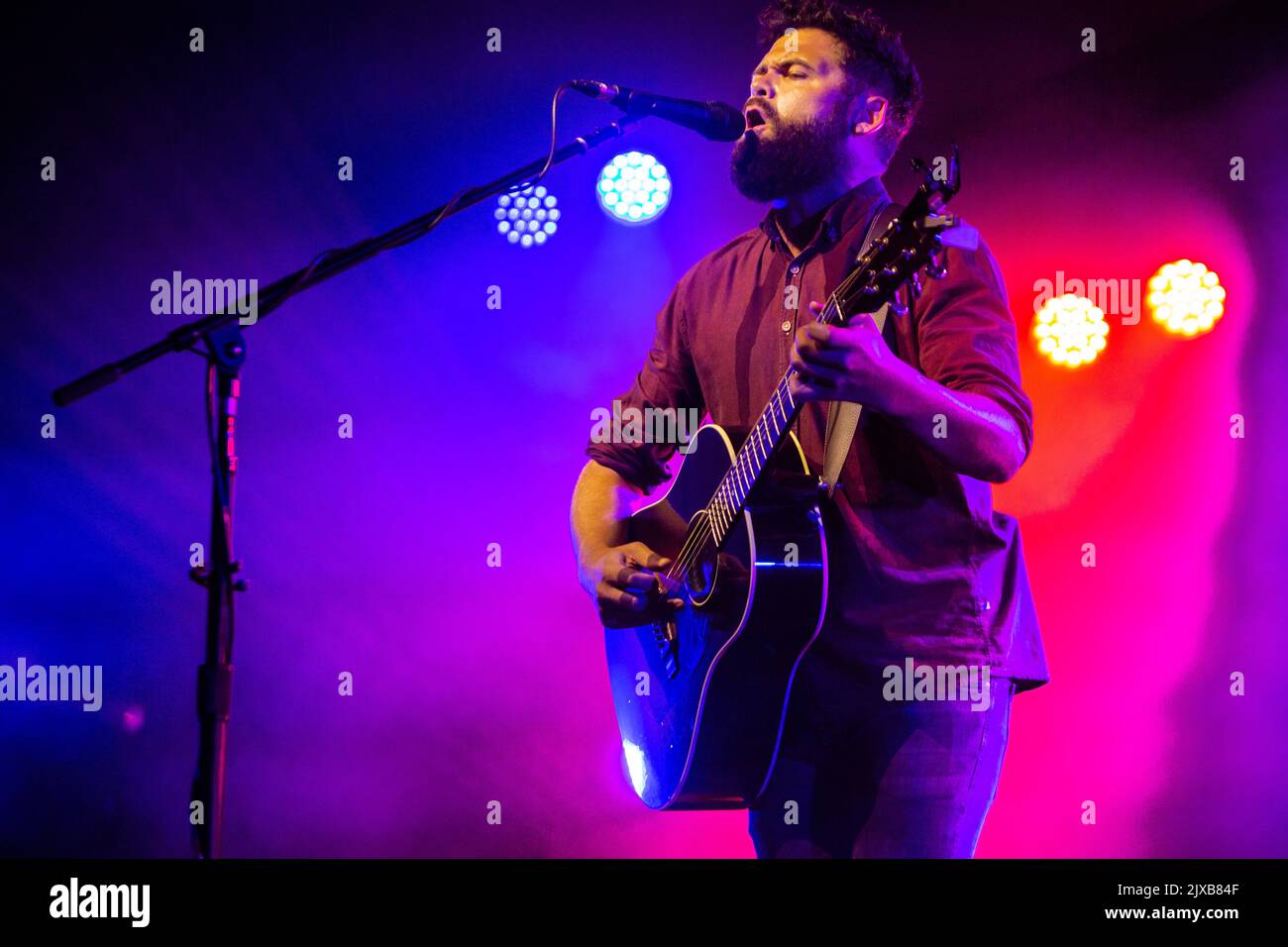 Milan Italy. 06 September 2022. The English singer-songwriter Michael David Rosenberg better known by his stage name PASSENGER performs live on stage at Fabrique to present his new album 'Birds That Flew And Ships That Sailed'. Stock Photo