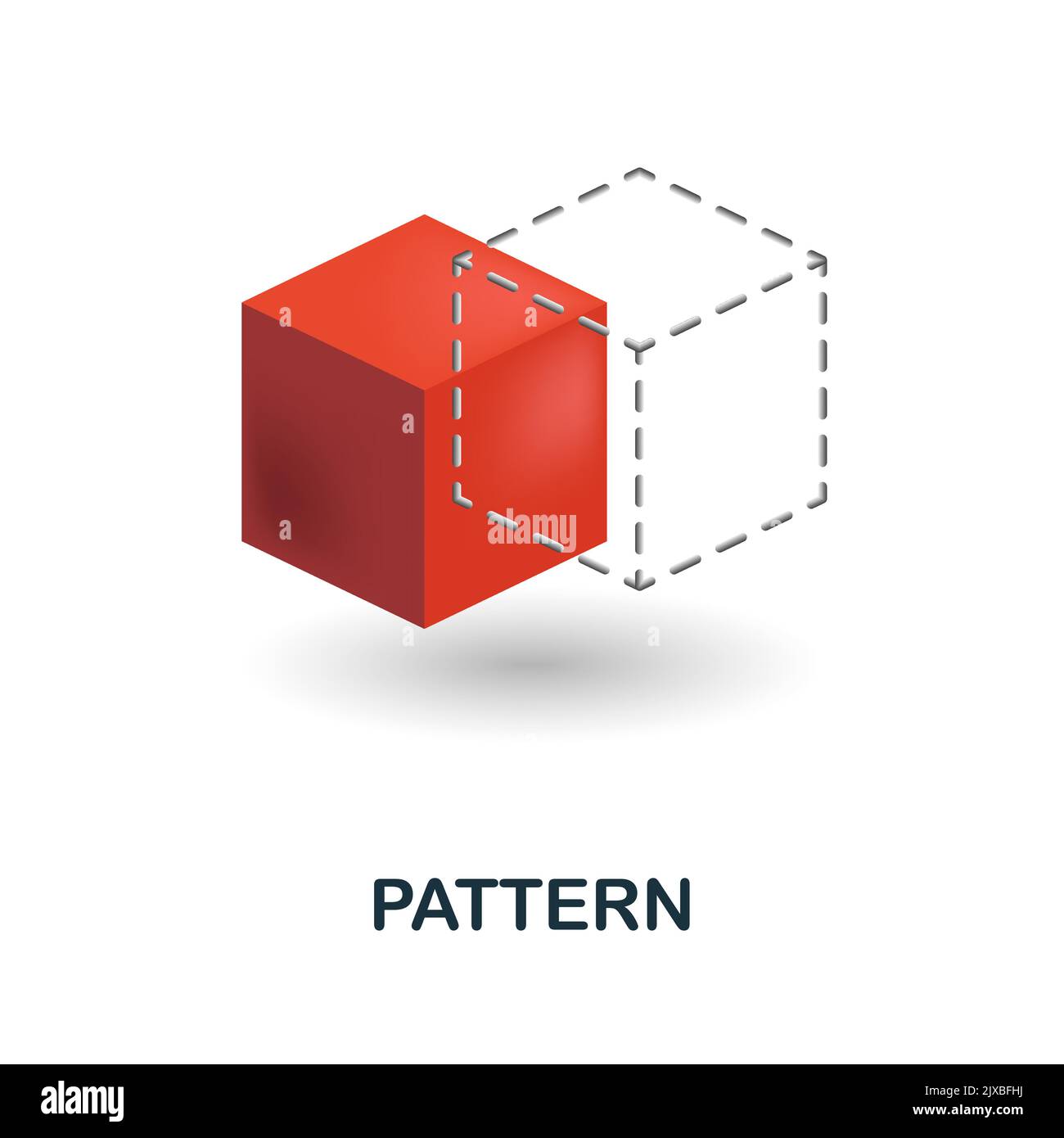 Pattern icon. 3d illustration from artificial intelligence collection. Creative Pattern 3d icon for web design, templates, infographics and more Stock Vector