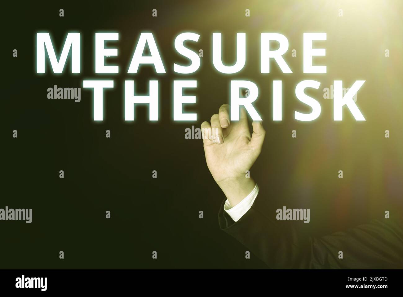 Text showing inspiration Measure The Riskdetermine degree of danger