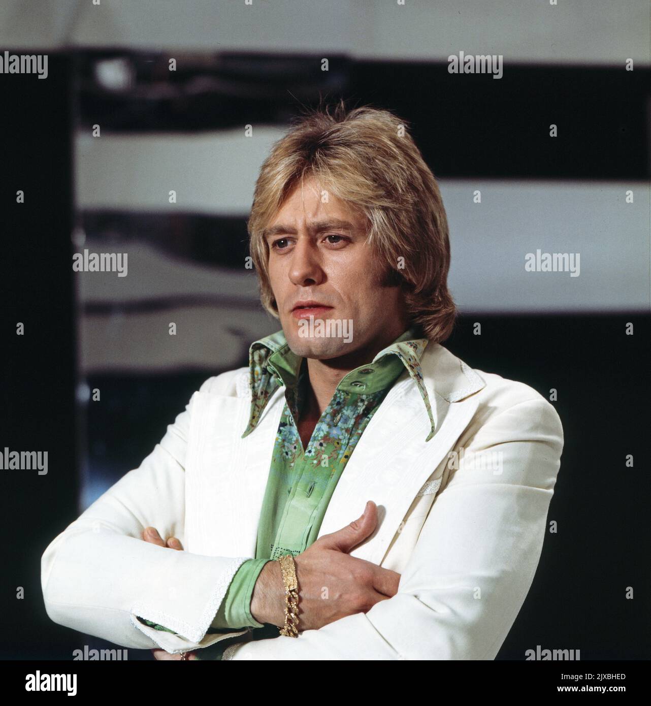 Malcolm Roberts, britischer Schlagersänger, in der Musiksendung 'Musik aus Studio B', Deutschland 1975. Stock Photo