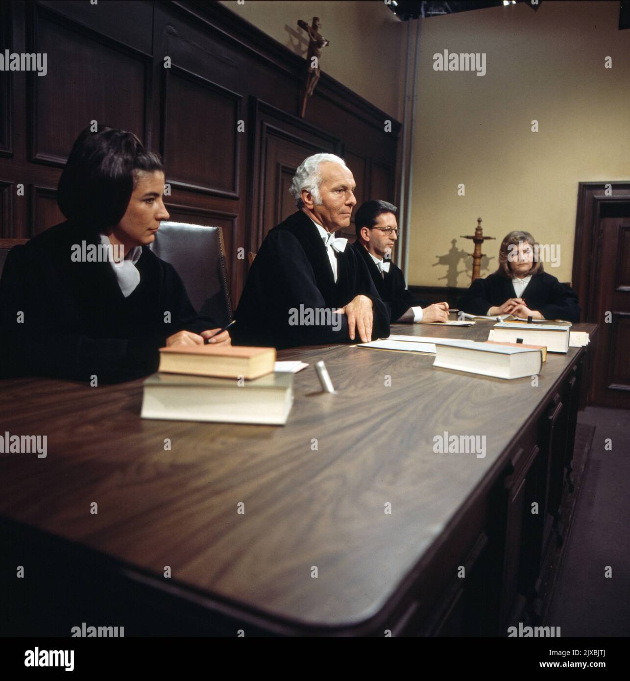 Ehen vor Gericht, Gerichtsserie, Deutschland 1970 - 2000, Fall Petzold gegen Petzold, Sendung von 1974, Szenenfoto: Richter Stock Photo