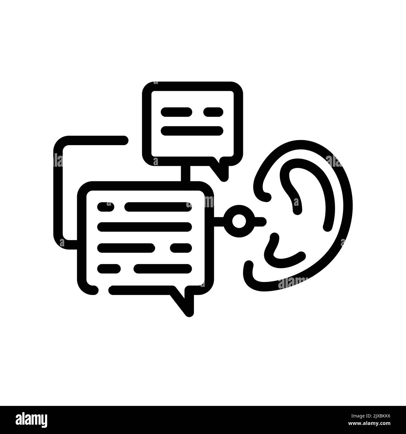 Rumors olor line icon pictogram for web page stock vector image art