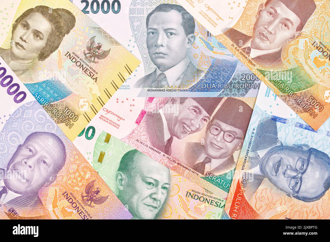 Indonesian money - new serie of banknotes Stock Photo