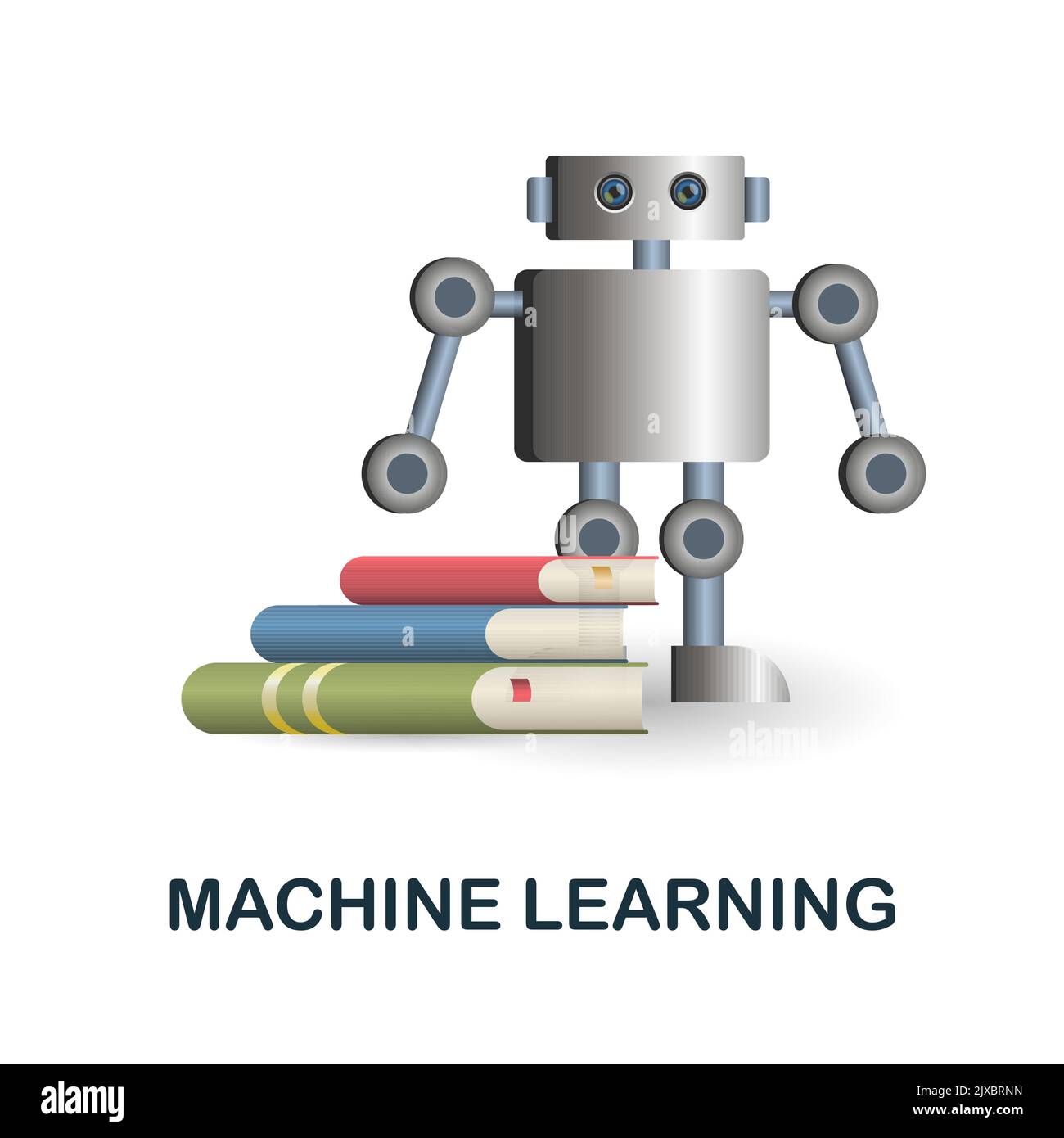 Machine Learning icon. 3d illustration from artificial intelligence ...