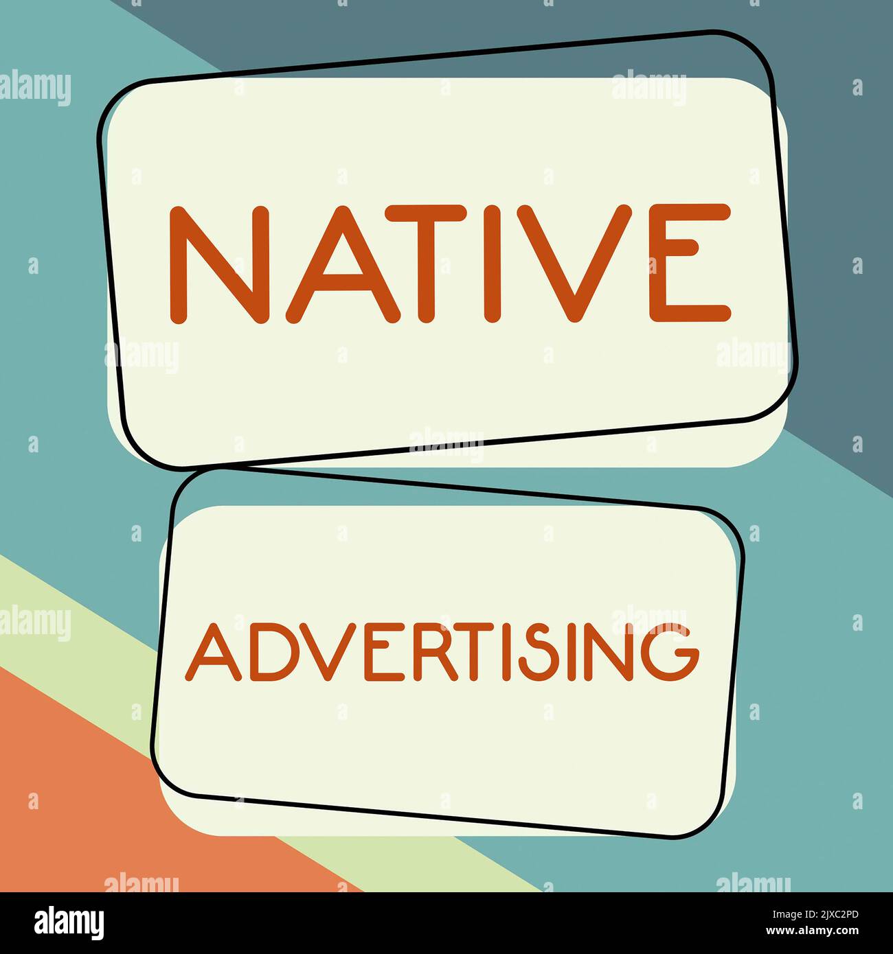 Conceptual display Native AdvertisingOnline Paid Ads Match the Form Function of Webpage. Business showcase Online Paid Ads Match the Form Function of Stock Photo