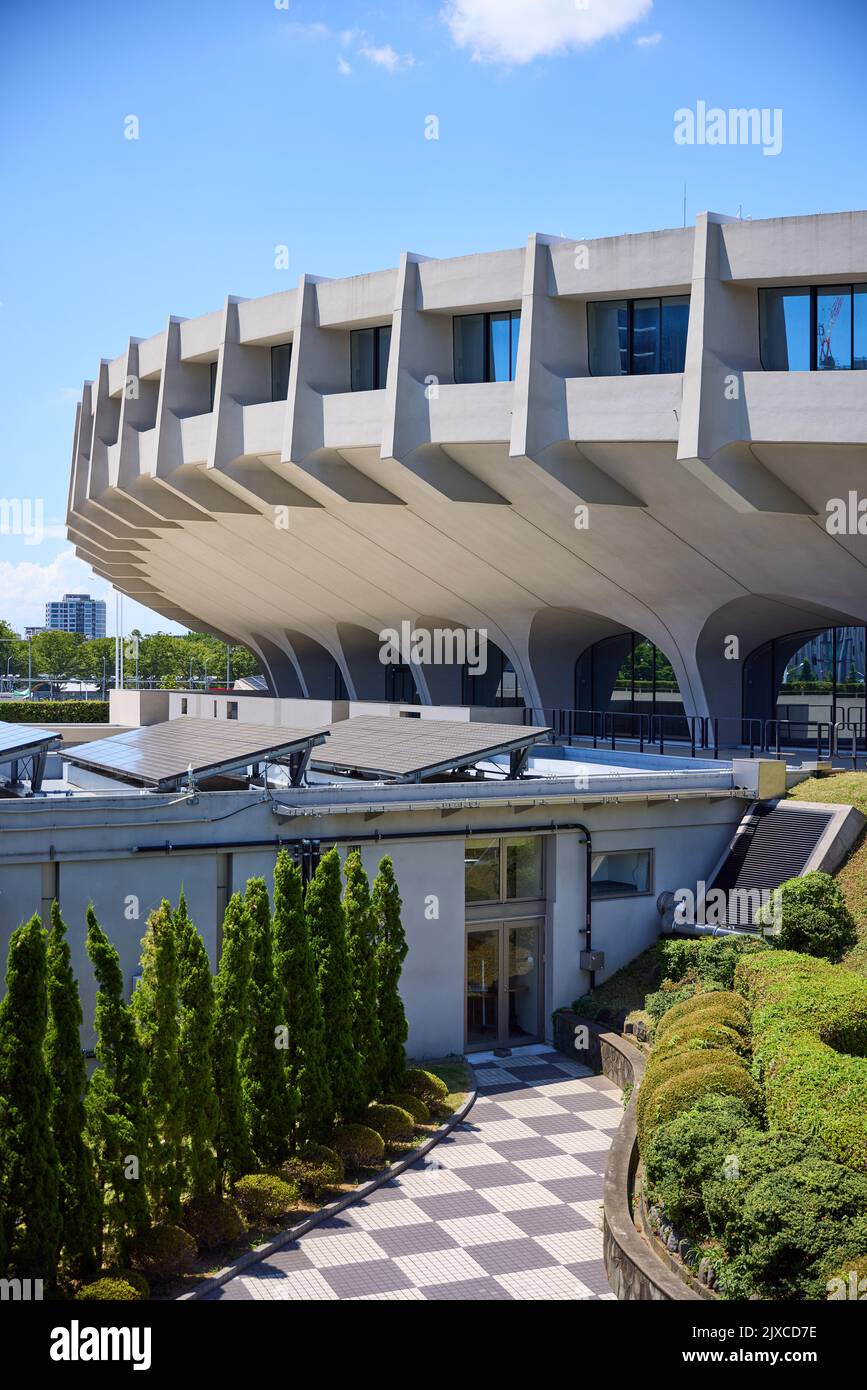 Yoyogi National Stadium (Kenzo Tange), built for the 1964 Summer Olympics in Tokyo, Japan Stock Photo