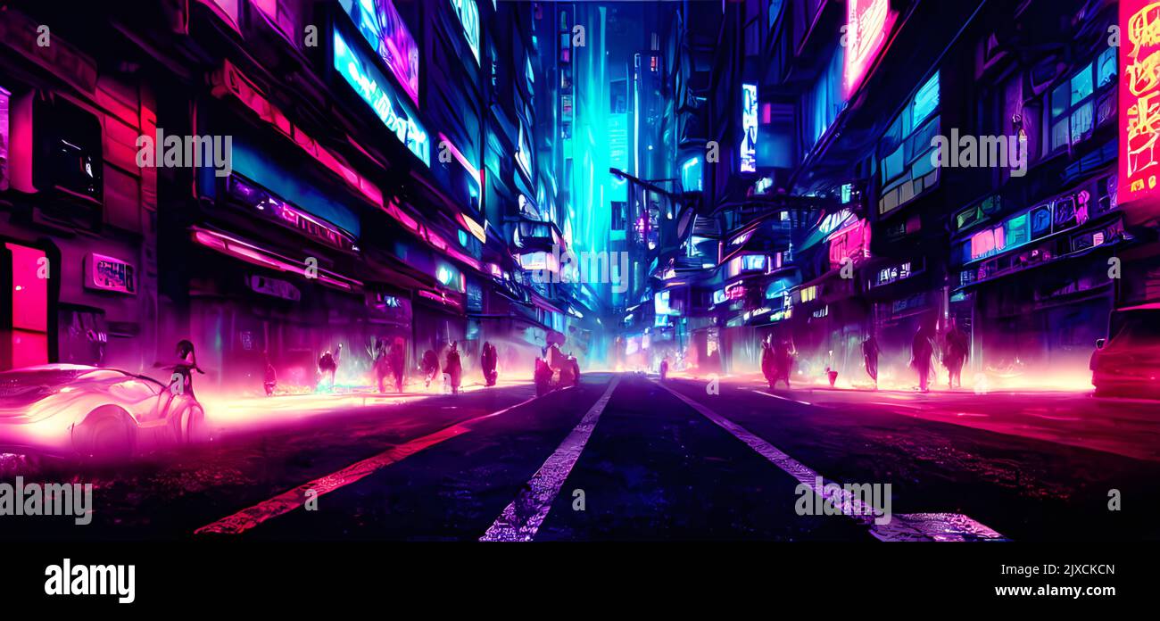 Night Metropolis, 18+ player BTB map with Neon Cyberpunk aesthetic