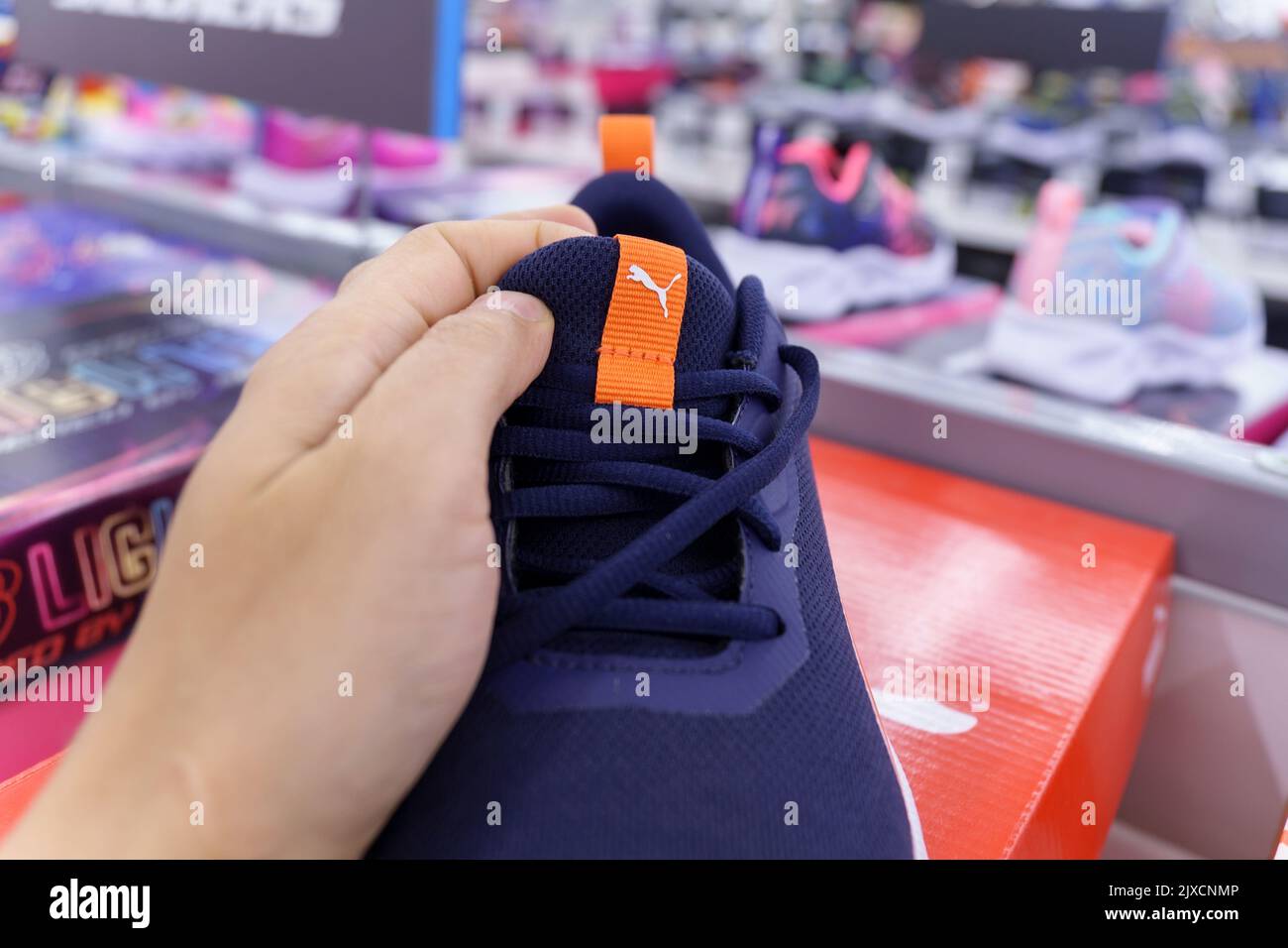 Puma trainers store shop display hi-res stock photography and images - Alamy