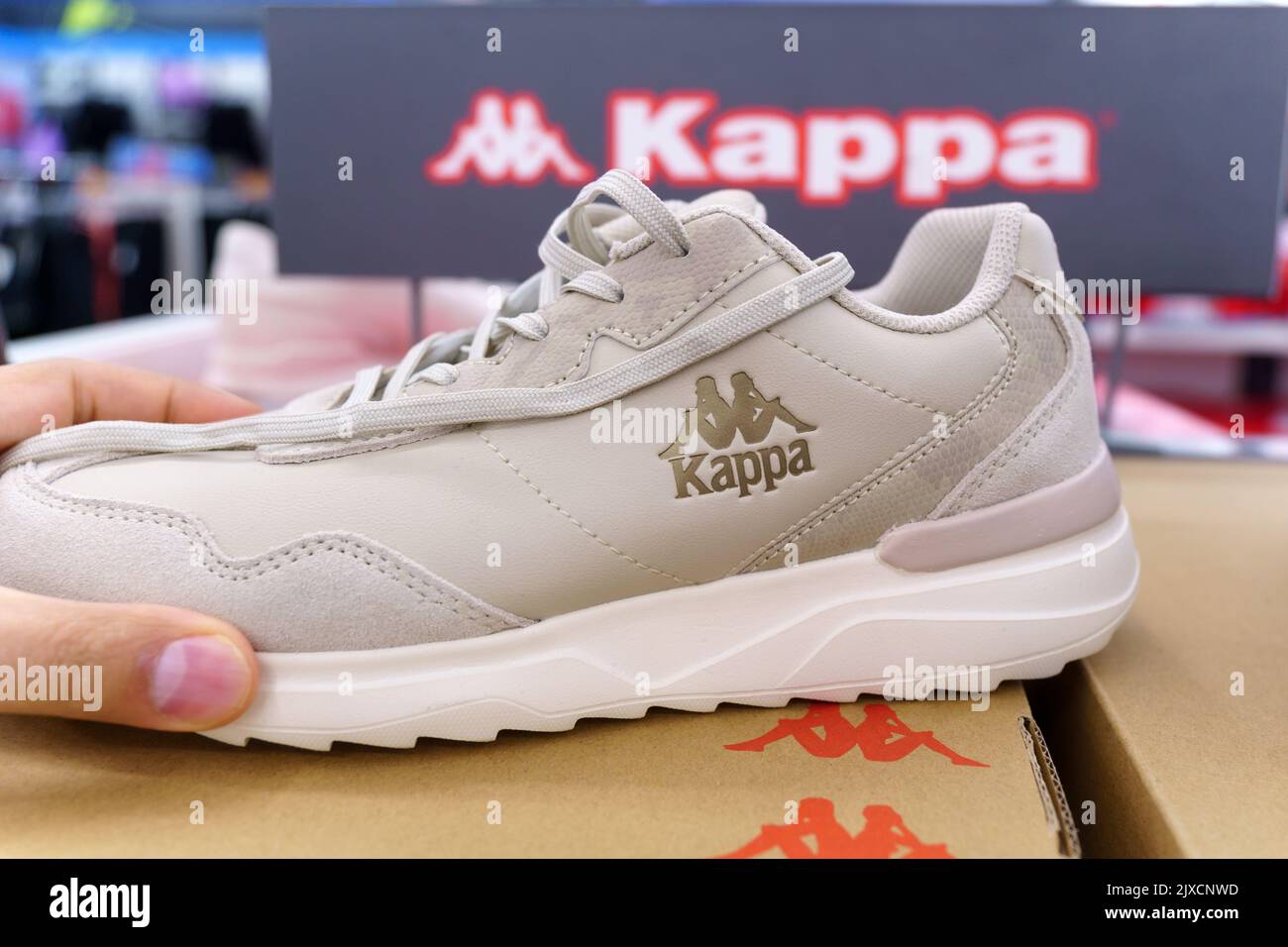 Tyumen, Russia-August 12, 2022: New casual shoes of Kappa Italian brand.  Selective focus Stock Photo - Alamy