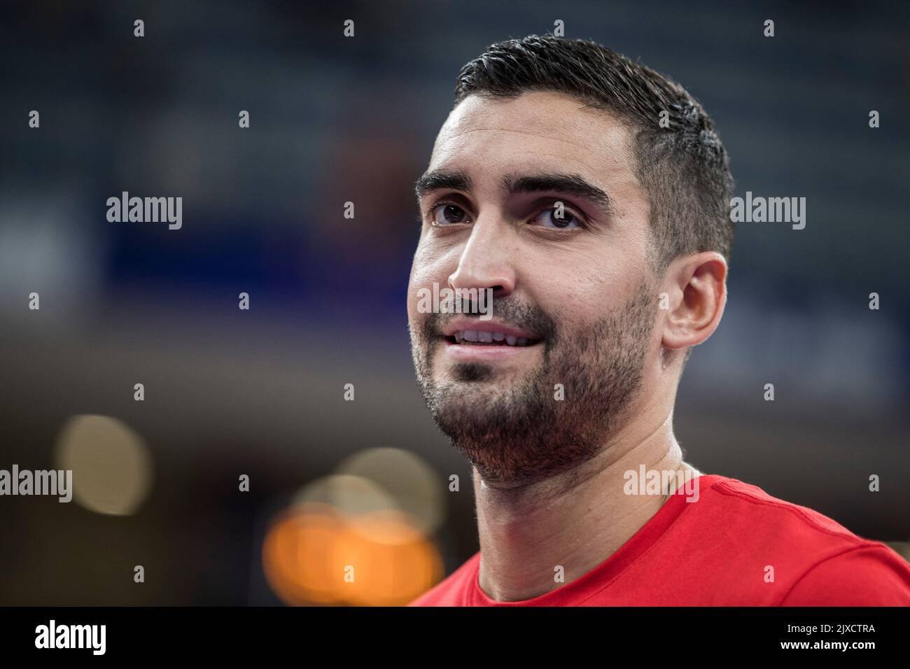 Tbilisi, Georgia, 6th September 2022. Jaime Fernandez of Spain looks on during the FIBA EuroBasket 2022 group A match between Montenegro and Spain at Tbilisi Arena in Tbilisi, Georgia. September 6, 2022. Credit: Nikola Krstic/Alamy Stock Photo