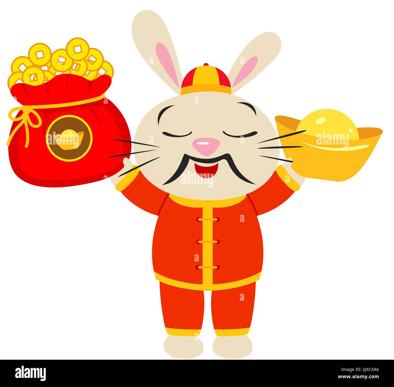 Cute chinese zodiac rabbit happy new year 2023 Stock Photo - Alamy