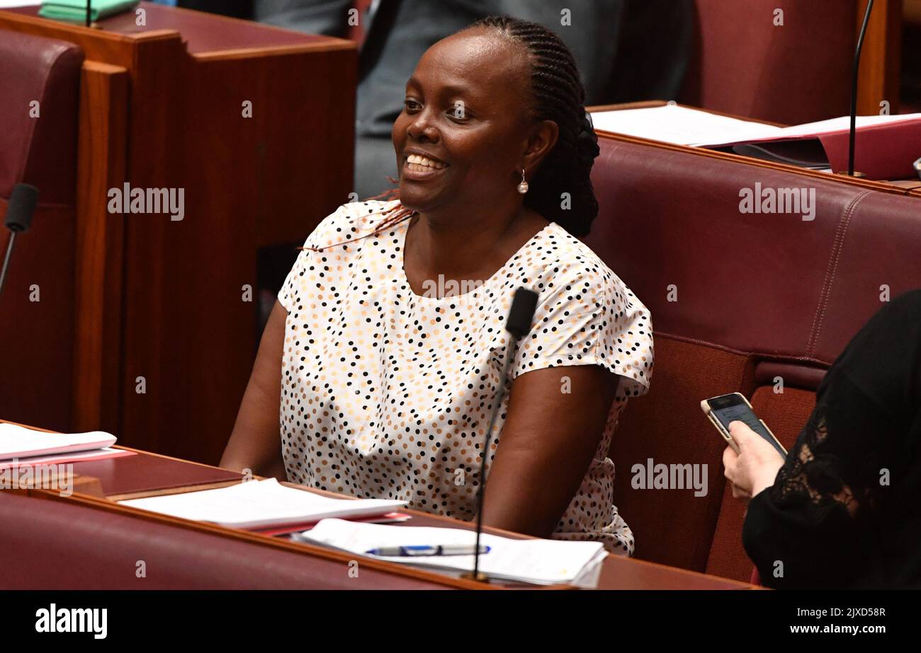 Liberal Senator Lucy Gichuhi during a division on the Regional