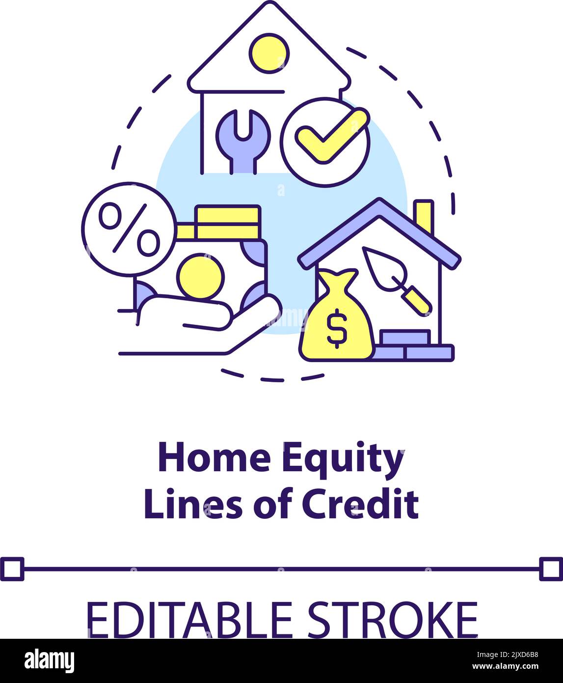 Home equity lines of credit concept icon Stock Vector Image & Art - Alamy