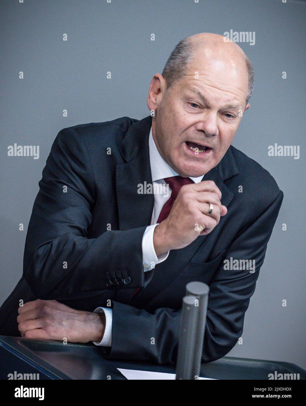 Berlin, Germany. 07th Sep, 2022. Chancellor Olaf Scholz (SPD) speaks