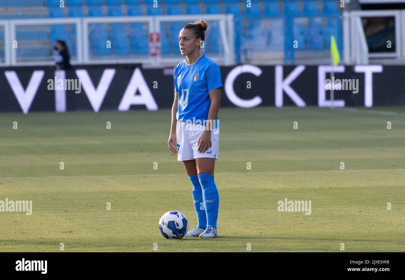 Ferrara, Italy vs Romania Womens World Cup Qualification Stock Photo