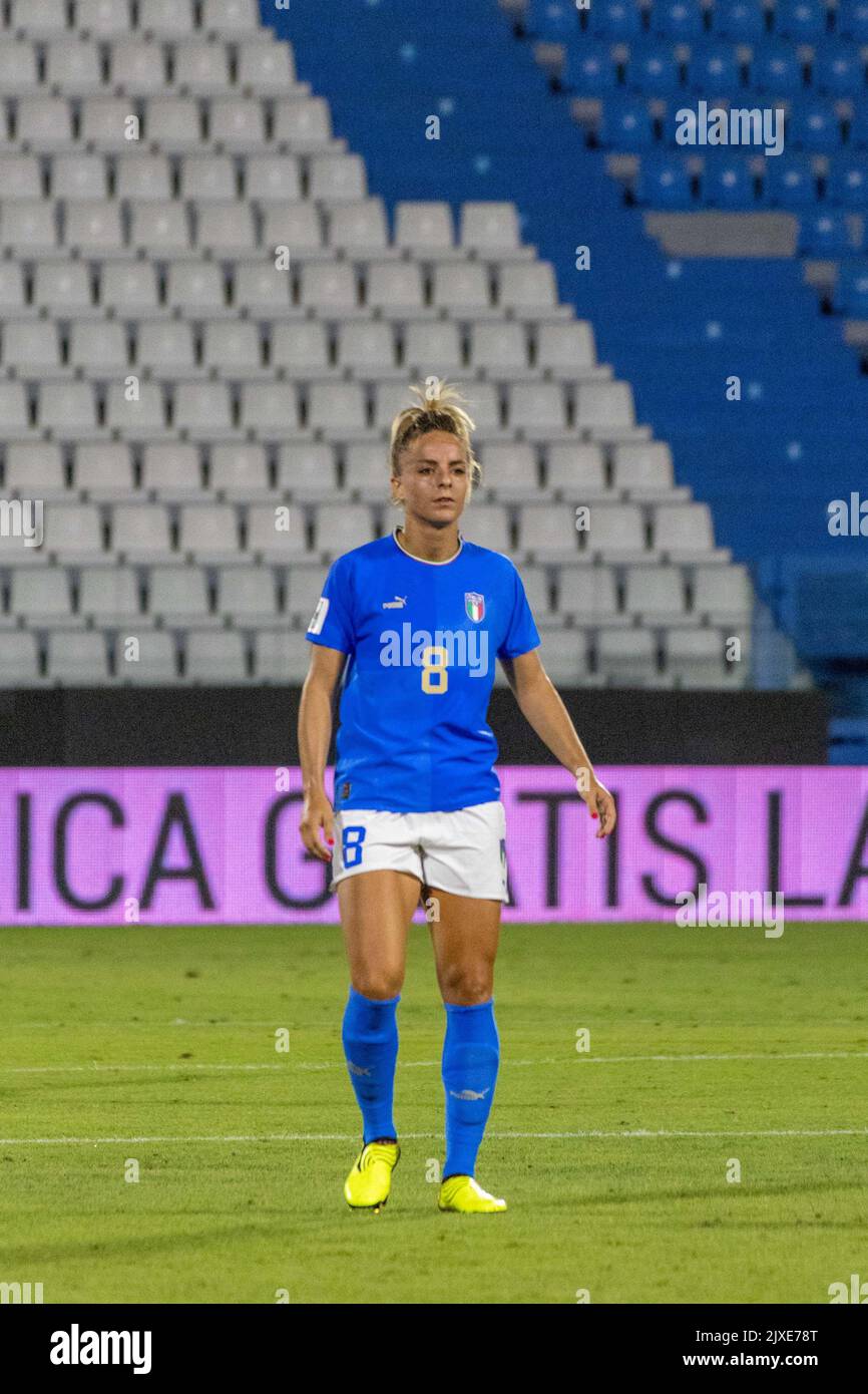 Ferrara, Italy vs Romania Womens World Cup Qualification Stock Photo