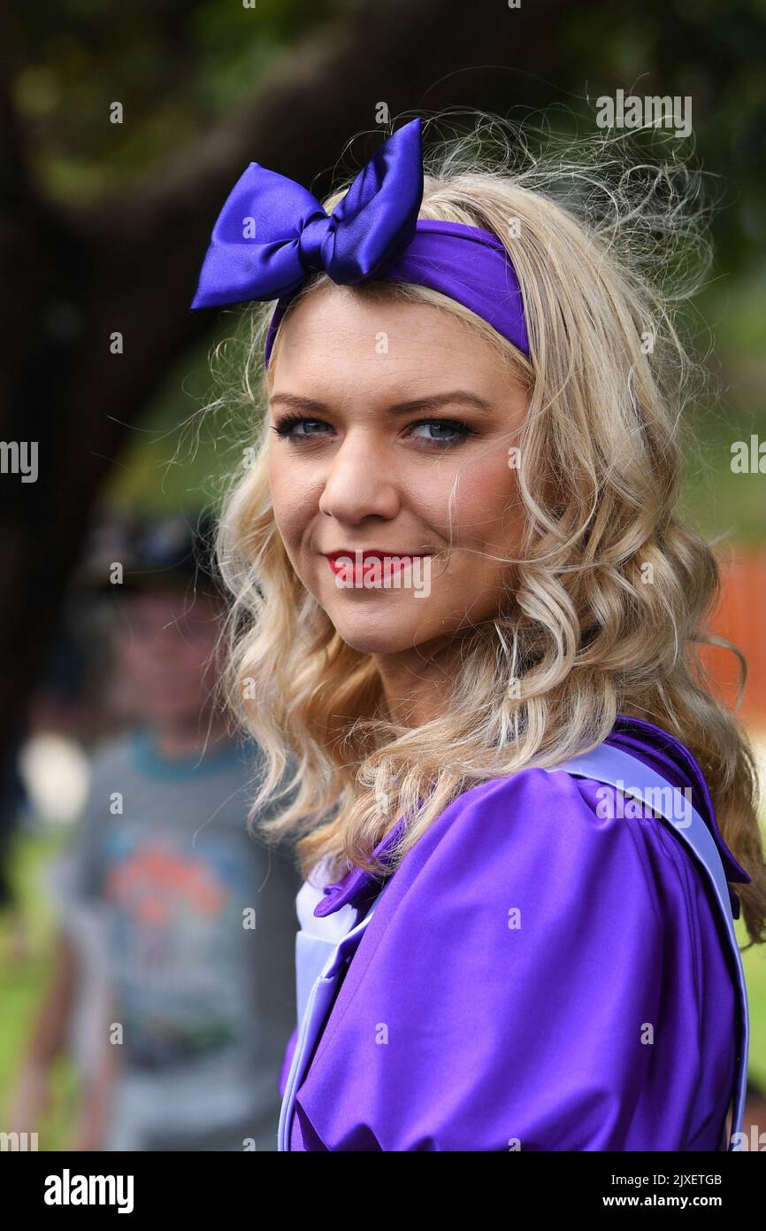 A Cadbury promotional model is seen during the annual Cadbury Easter