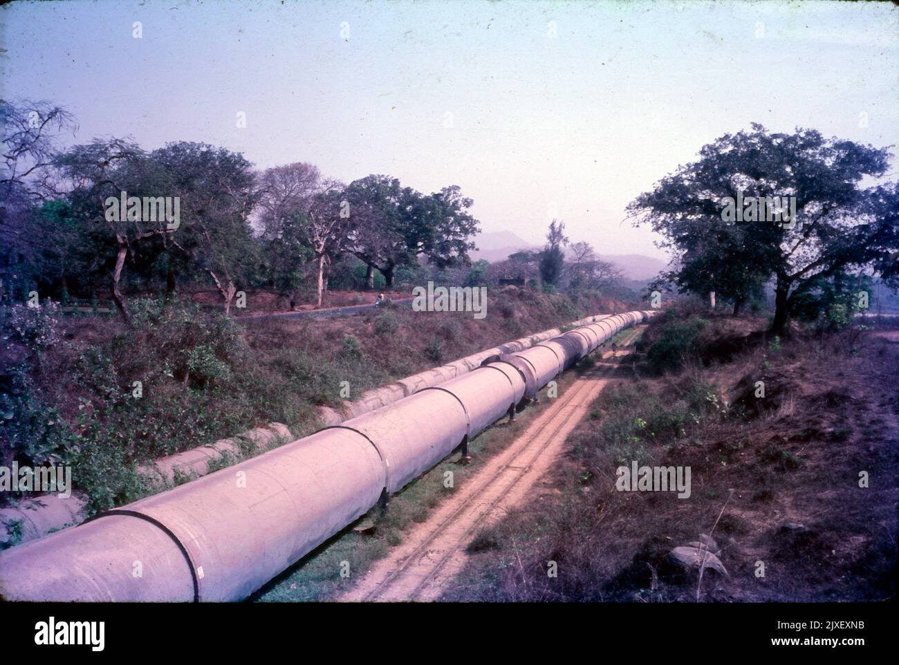 Water supply pipelines, Maharashtra Stock Photo Alamy