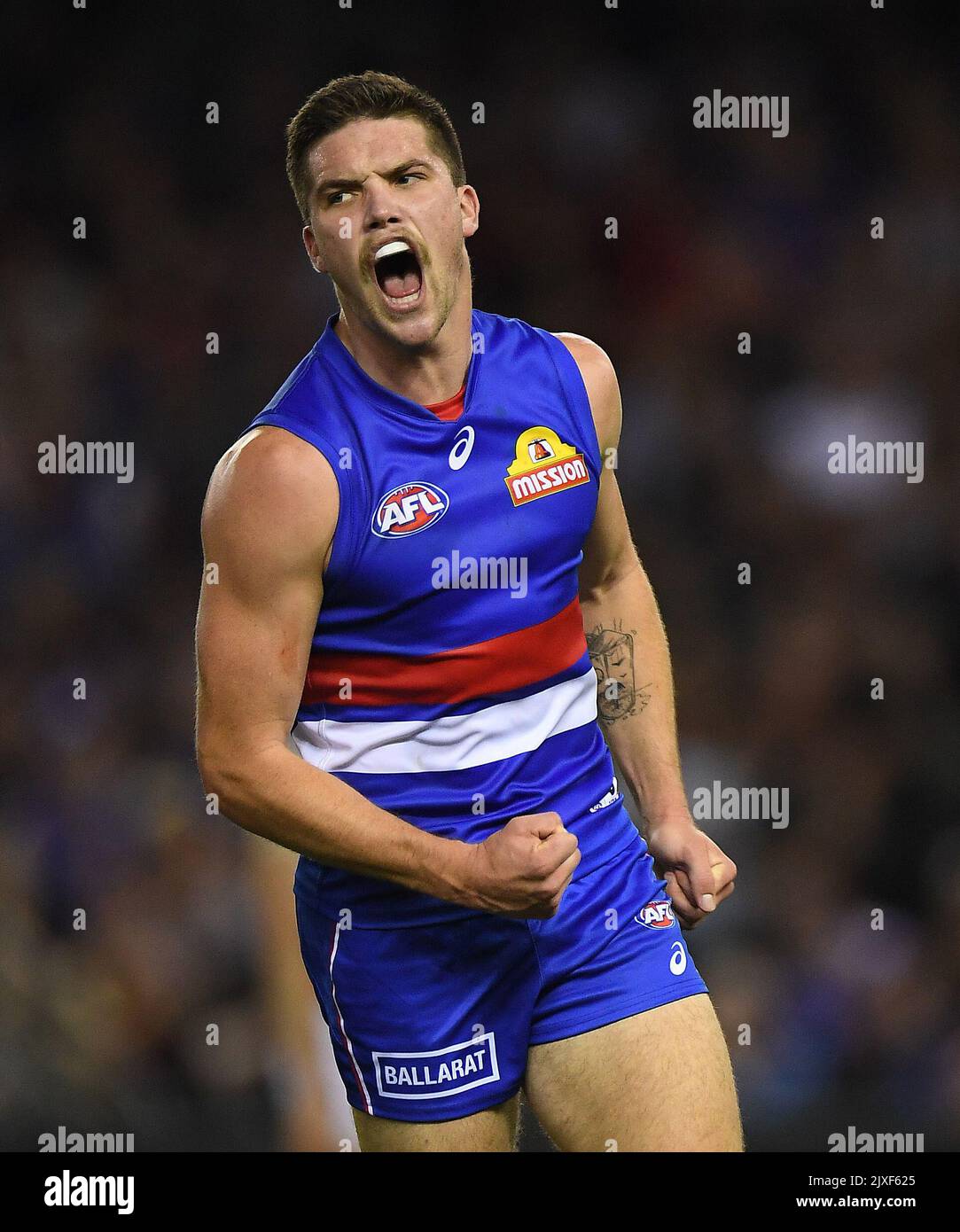Bailey Williams of the Bulldogs is seen in action during the Round 3 ...