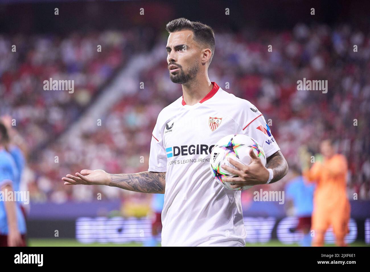 Seville, Spain. 06th Sep, 2022. Suso of Sevilla FC seen during the UEFA Champions League match between Sevilla FC and Manchester City at Estadio Ramon Sanchez Pizjuan in Seville. (Photo Credit: Gonzales Photo/Alamy Live News Stock Photo