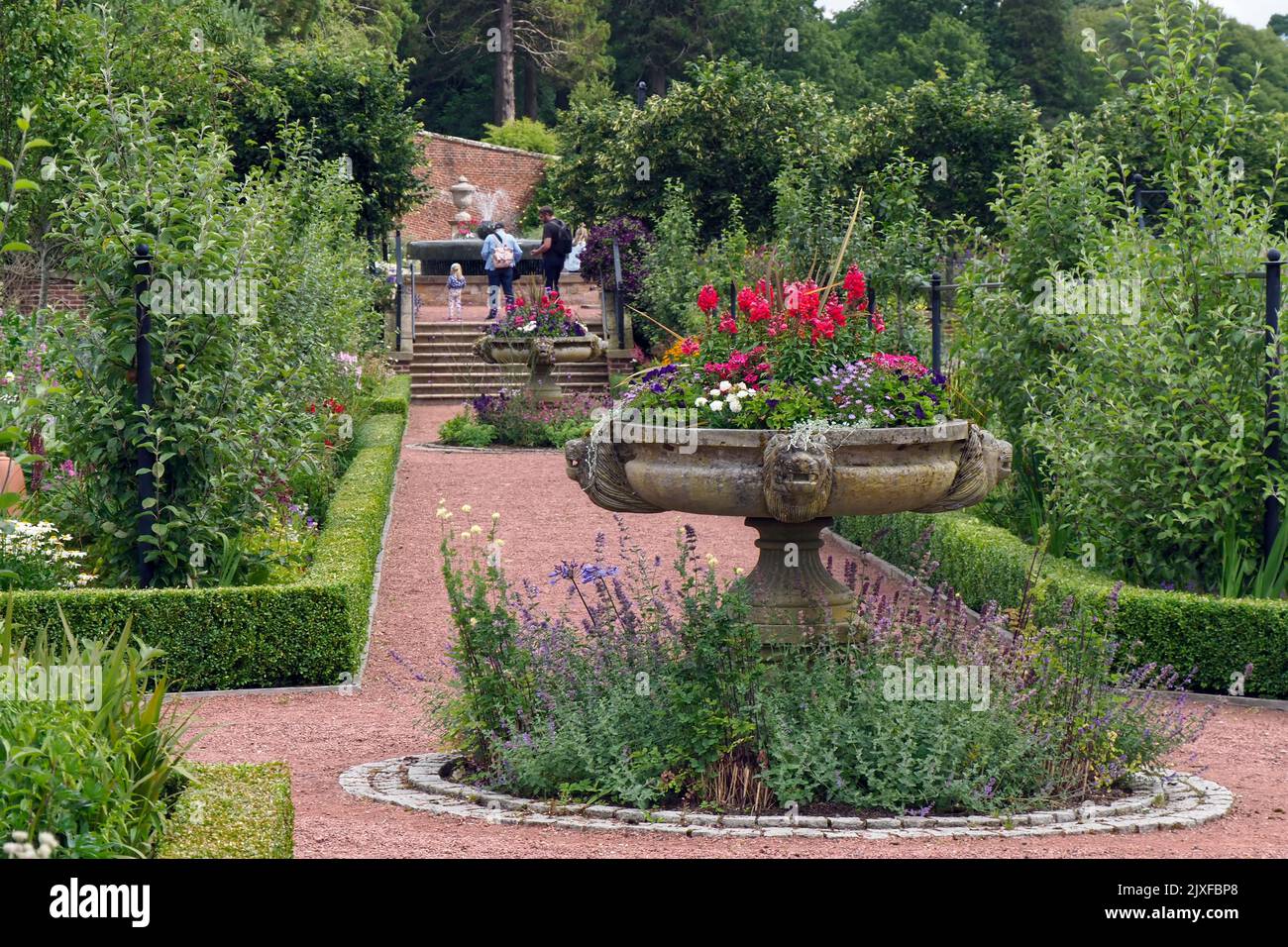 colourful display of flowers in the Queen Elizabeth walled garden,Dumfries House,Ayrshire,Scotland,UK Stock Photo