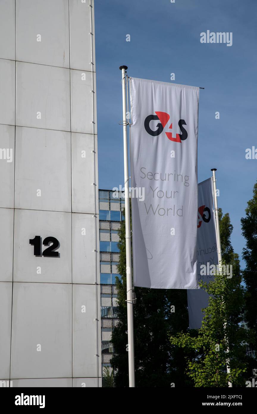 G4S Security Flag At The Headquarters At Amsterdam The Netherlands 5-9-2022 Stock Photo