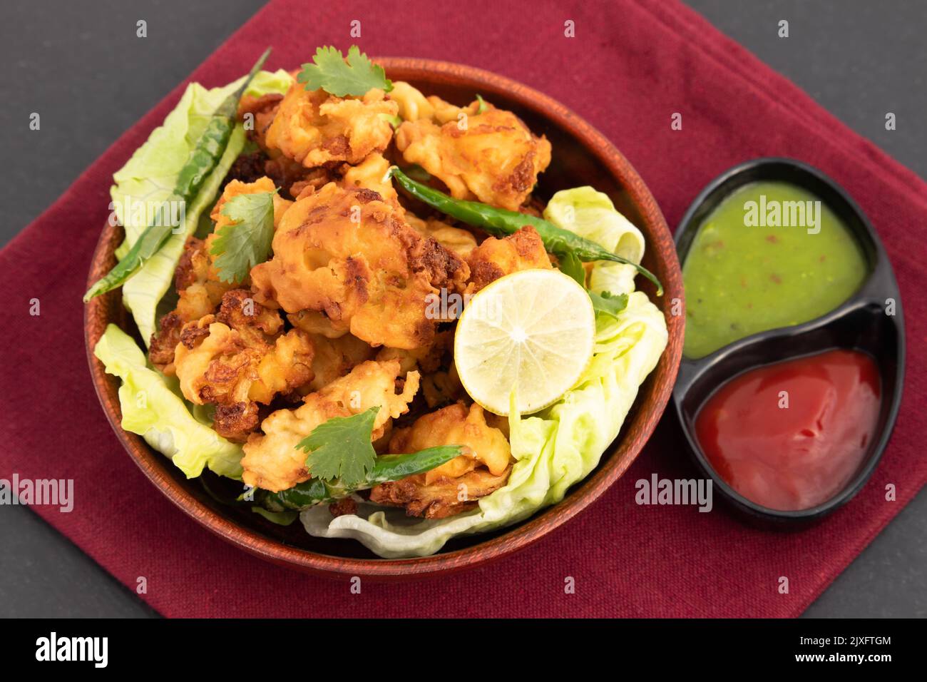 Favourite Indian Tea Time Fritters Cauliflower Pakoda Also Called Gobi