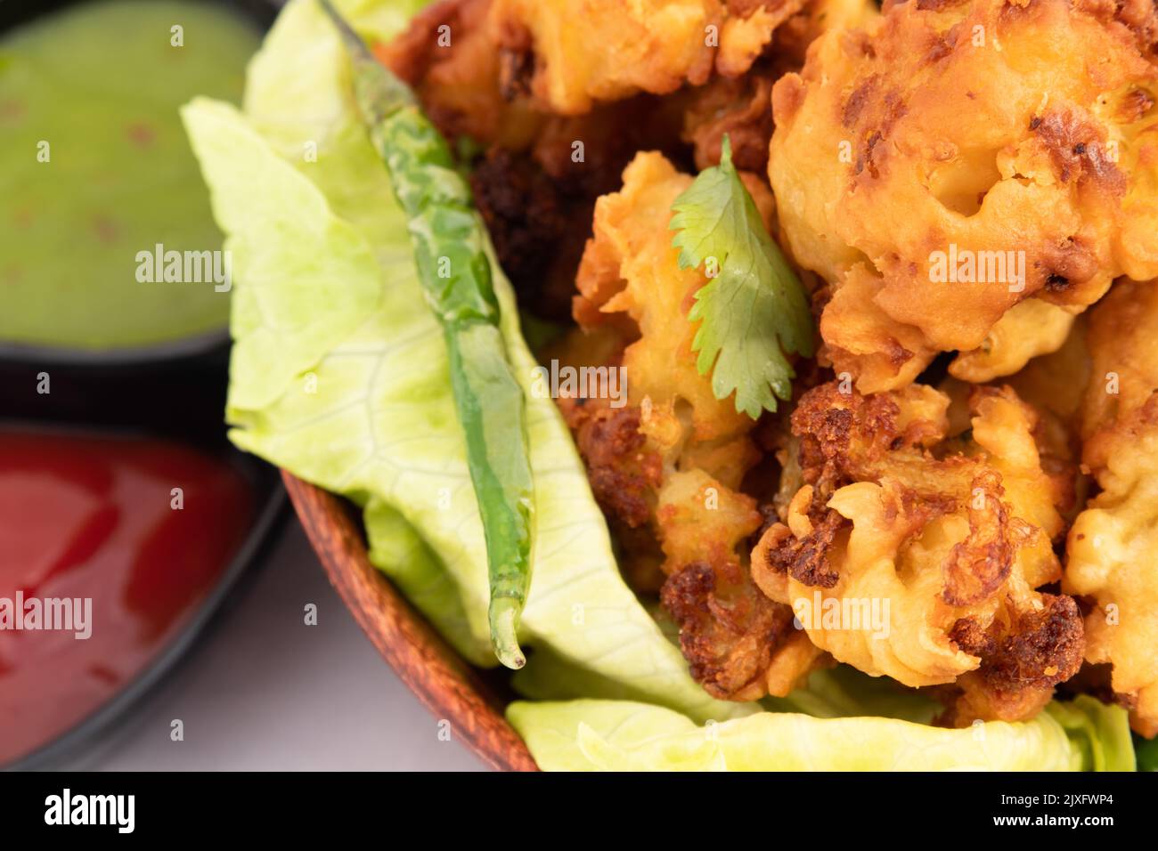 Favourite Indian Tea Time Fritters Cauliflower Pakoda Also Called Gobi