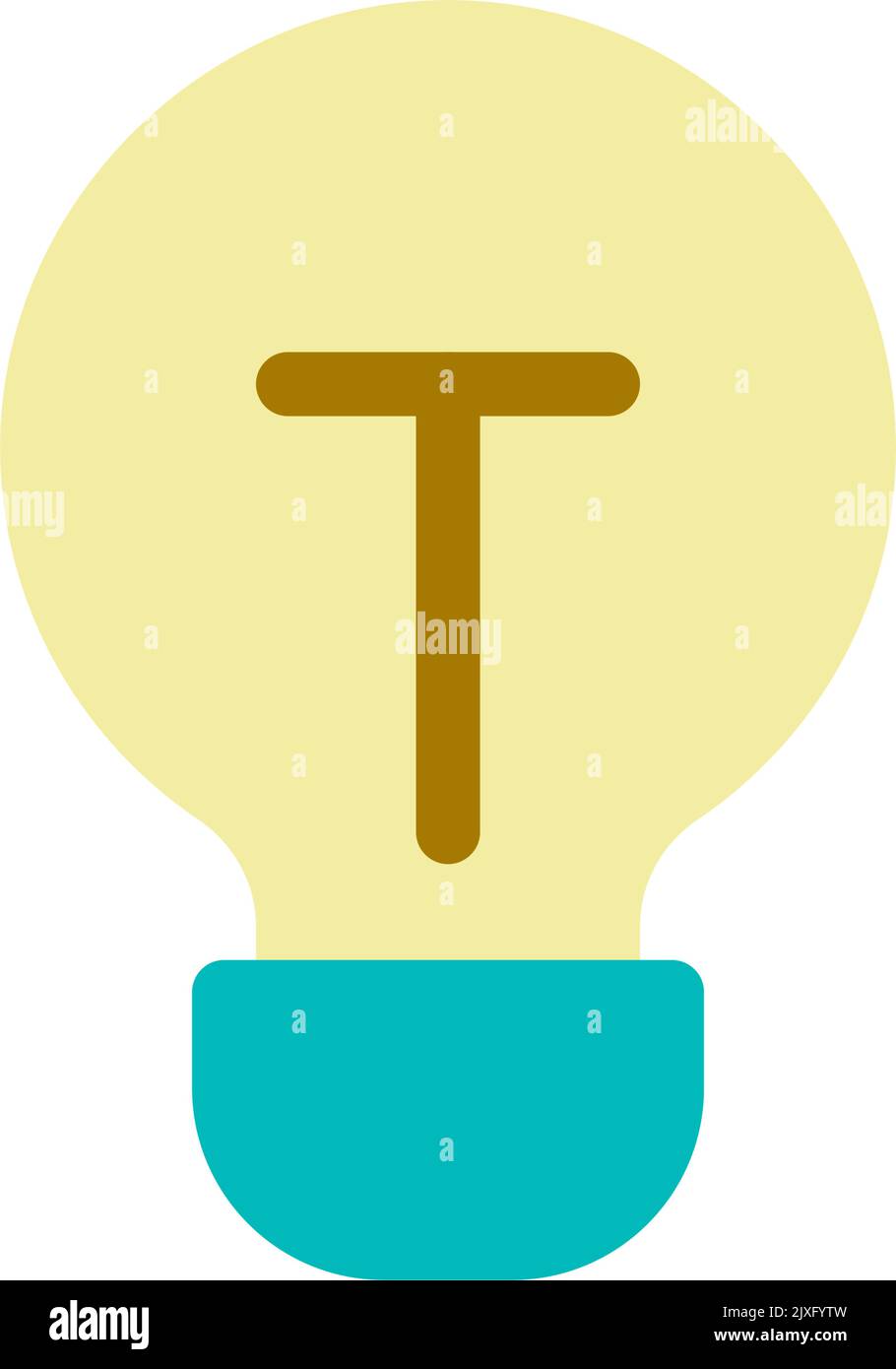 Light bulb flat color ui icon Stock Vector Image & Art - Alamy