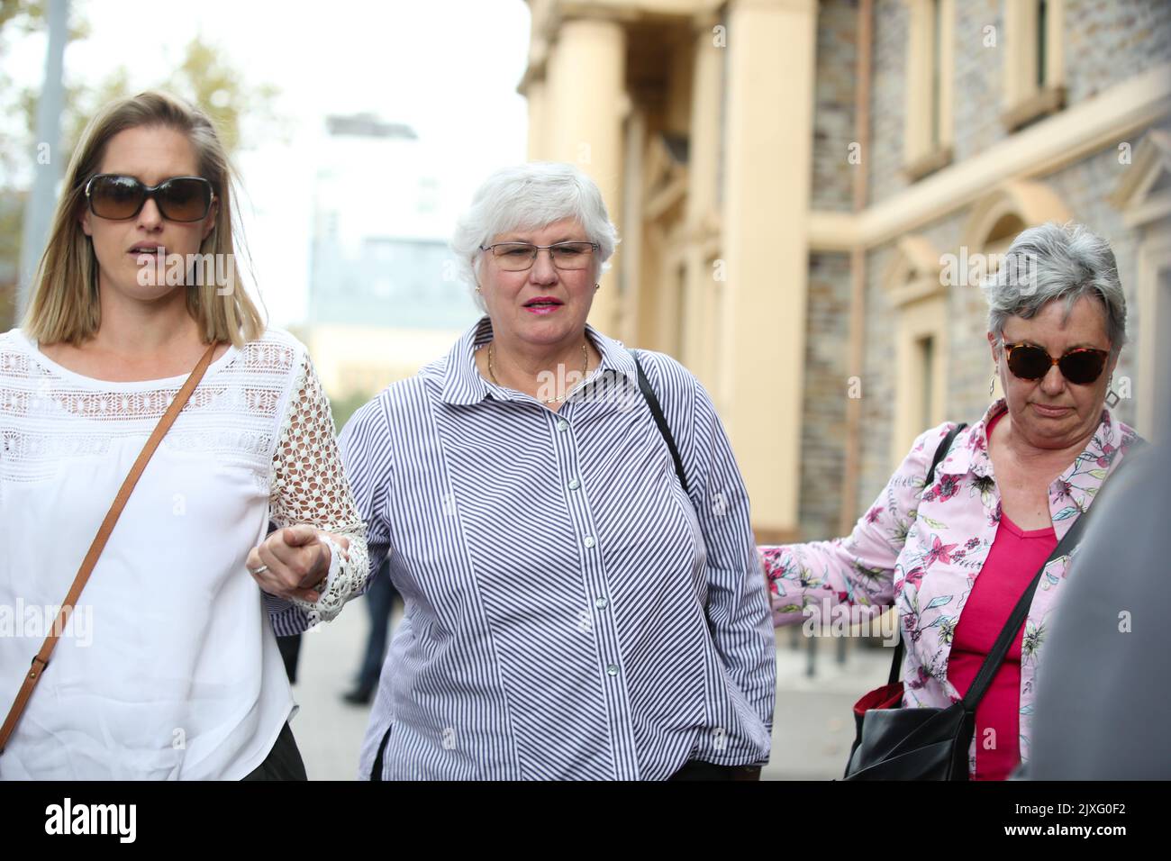Family Of Murdered Adelaide Schoolgirl Louise Bell Leave The Court Of 