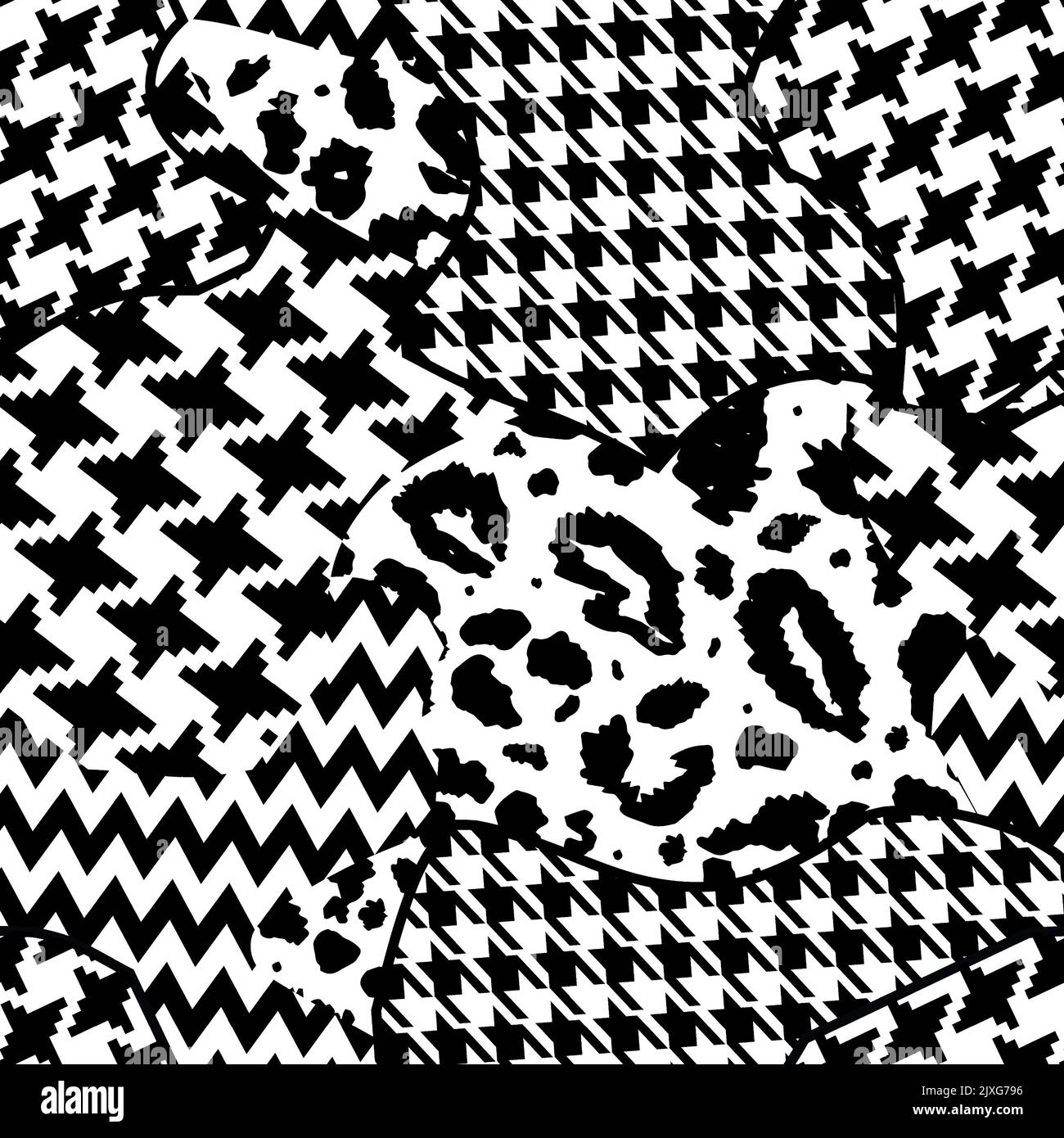 Poster seamless modern houndstooth pattern 