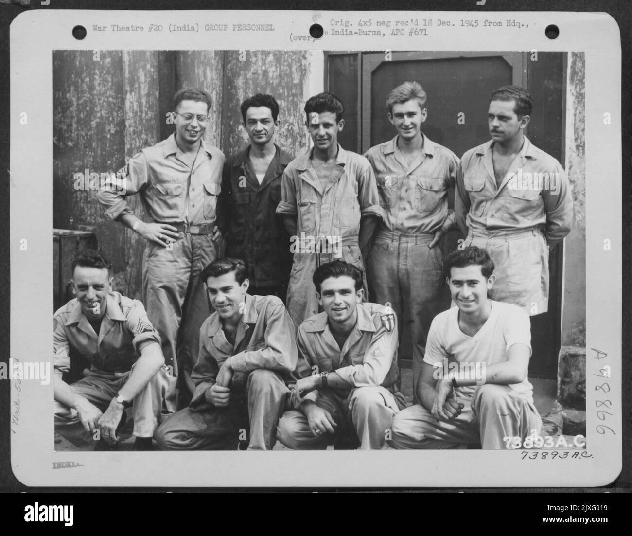 Members Of The 5317 Air Depot Group Pose For The Photographers At An Air Base In Barrackpore, India. Stock Photo