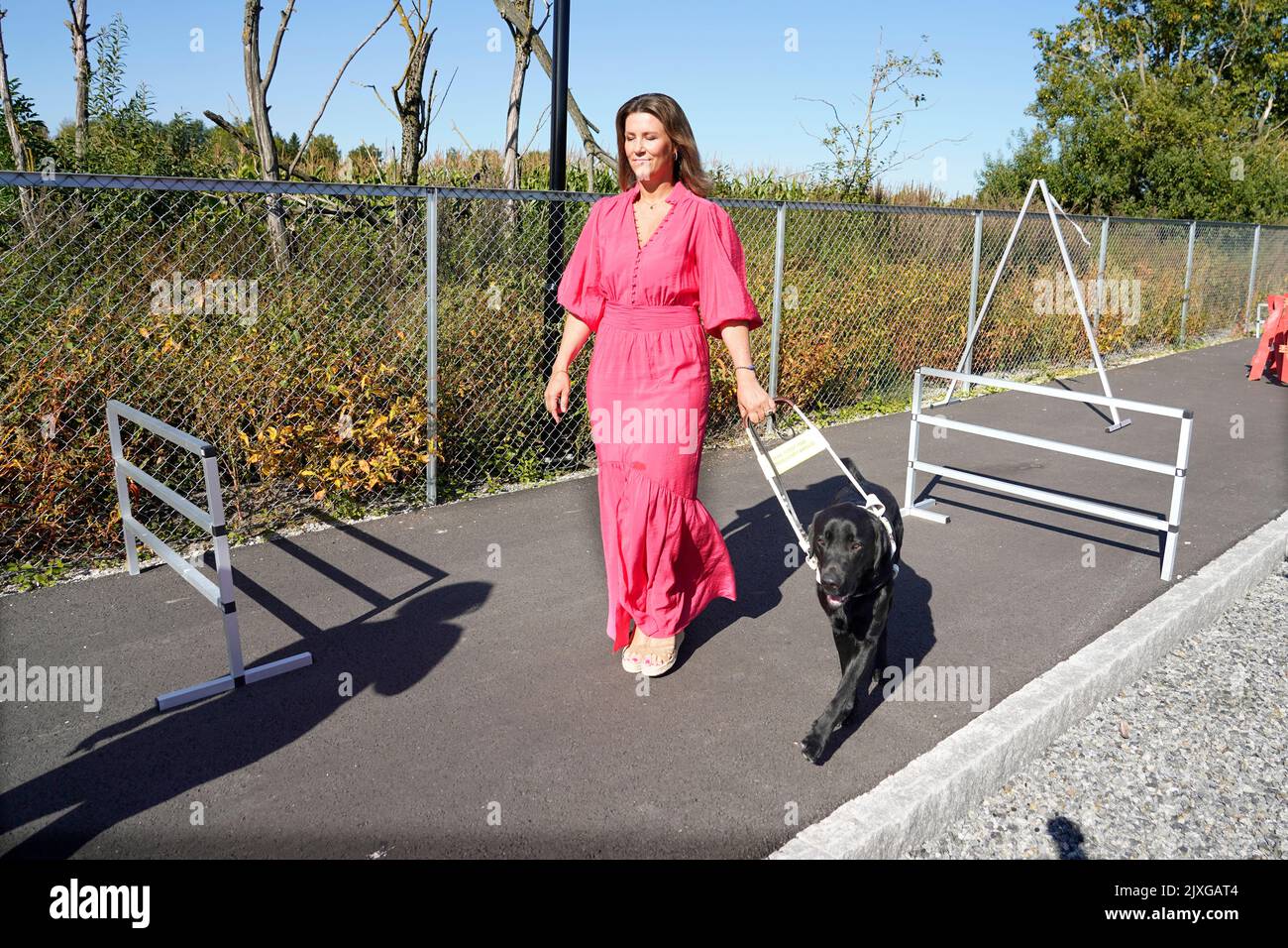 Ås 20220907.Princess Martha Louise officially opens the Veivisere Dog School under the auspices of the Norwegian Association of the Blind's guide dog facility at Aas Photo: Lise Aaserud / NTB Stock Photo