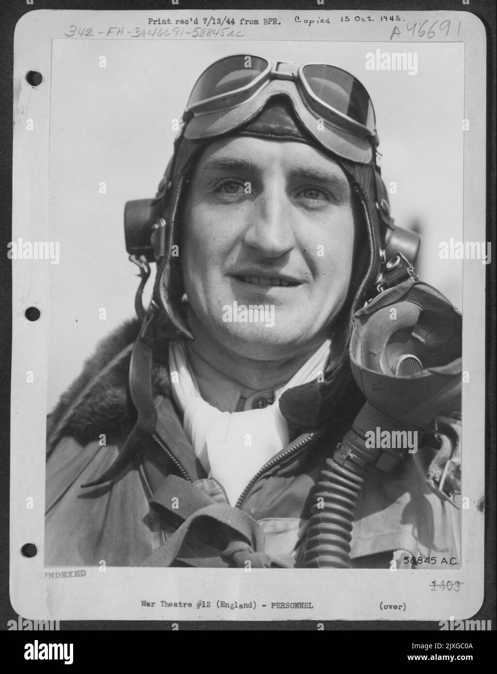 CloseUp Of Lt. Colonel Francis (Gabby) Gabreski, 25, Of Oil City, Pa