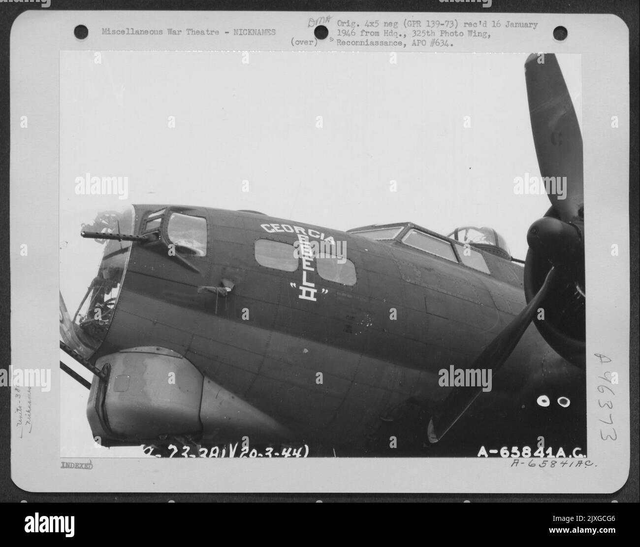 The Boeing B-17 "Flying Fortress" 'Georgia Rebel Ii' Of The 381St Bomb ...