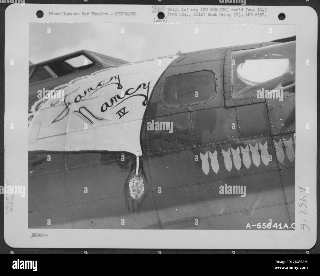 The Boeing B-17 "Flying Fortress", 'Fancy Nancy Iv' Of The 401St Bomb ...