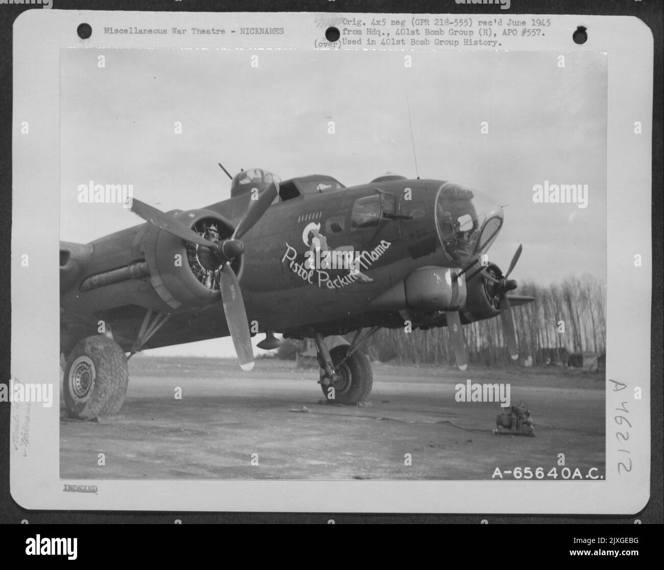 The Boeing B17 "Flying Fortress" 'Pistol Packin Mama' Of The 401St Bomb Group At An 8Th Air