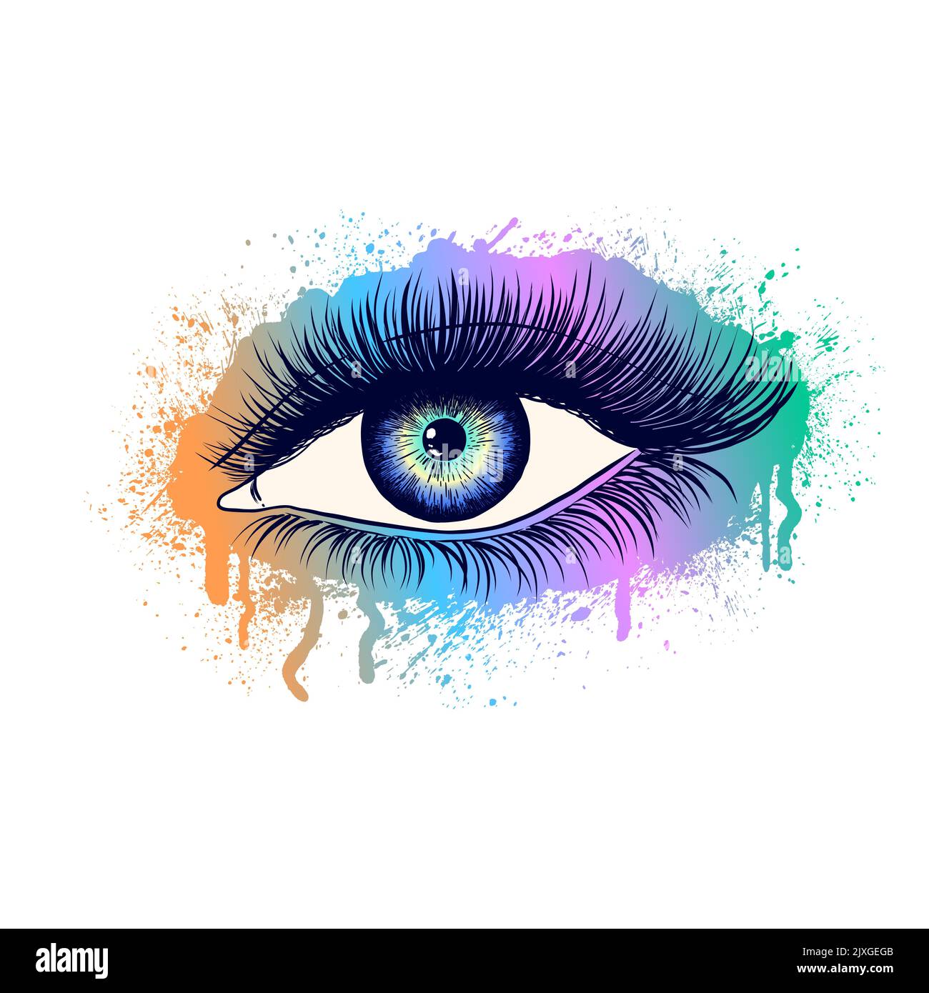 Hand drawn female eye Stock Vector Image & Art - Alamy