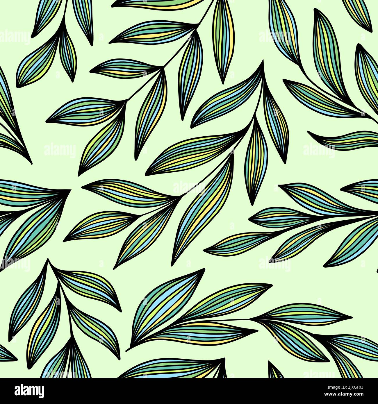 pattern with striped branches Stock Vector