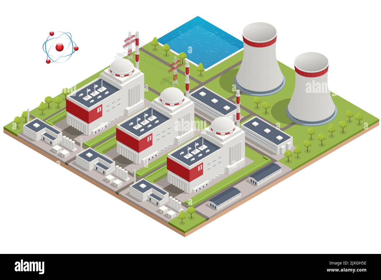 Isometric Nuclear Power Plants are a type of power plant that use the