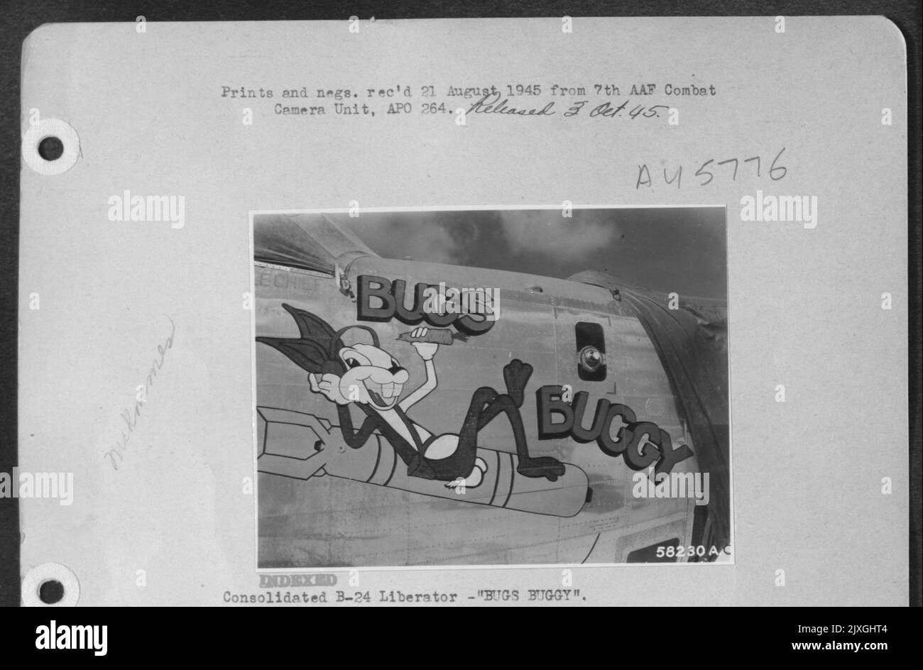 Consolidated B-24 Liberator -- 'Bugs Bunny.' Stock Photo