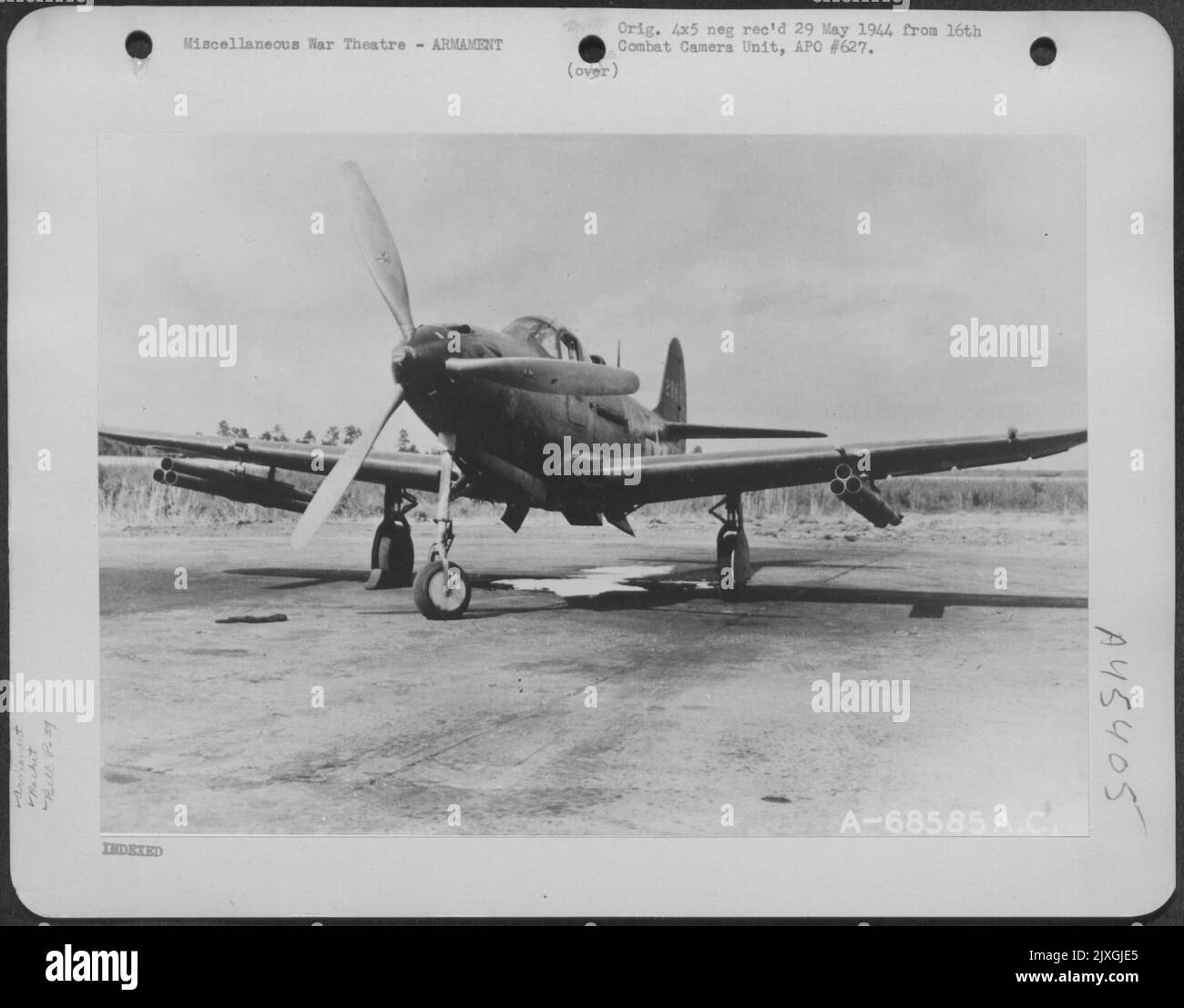 Rocket Installation On A Bell P 39 Stock Photo Alamy