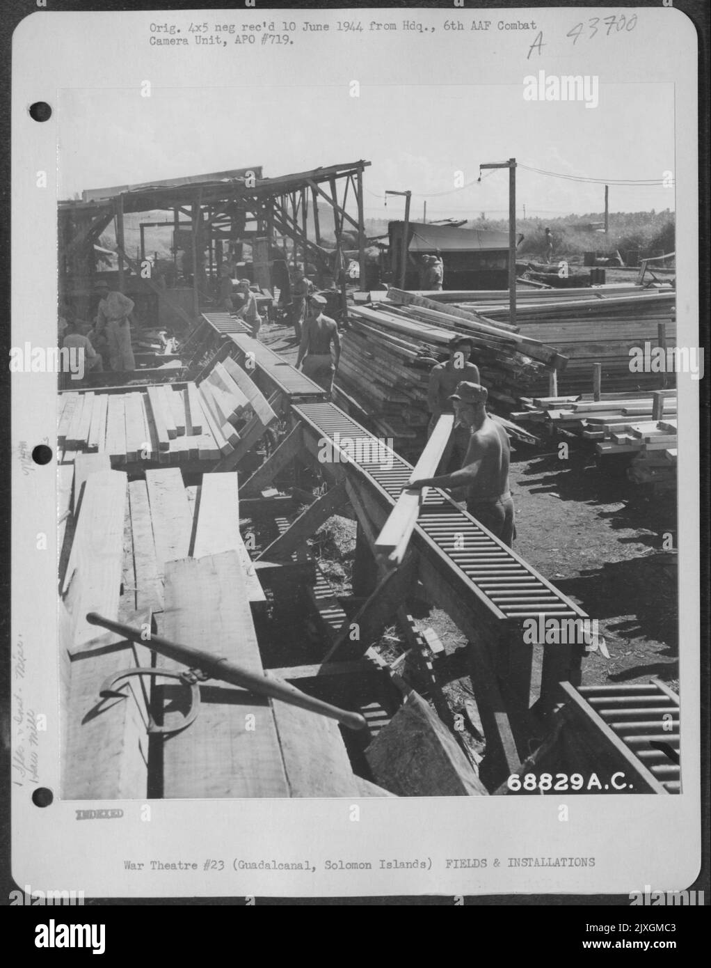 Finished Lumber Comes Down The Rollers From The Sawmill To Be Separated