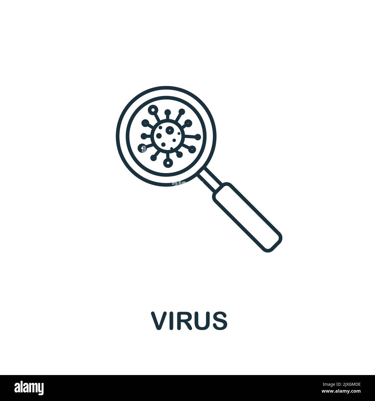 Virus icon. Simple element from new normality collection. Filled ...