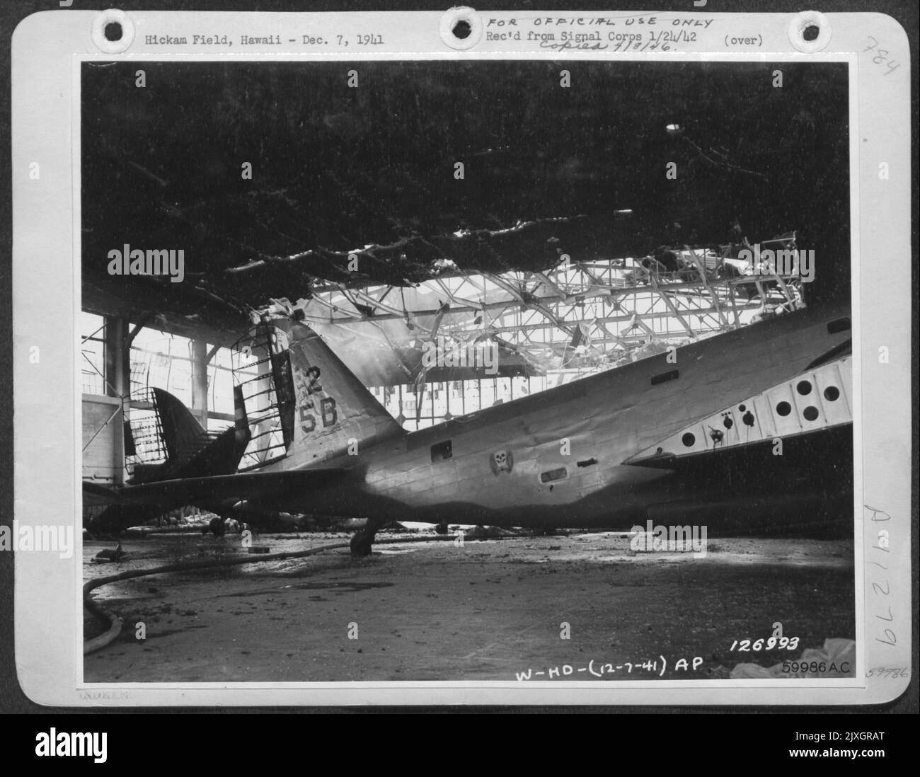 One Of The First Army Photos Of The Bombing Of Hickam Field, Hawaii